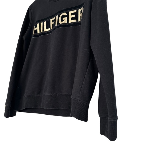 TOMMY HILFIGER CREWNECK SWEATER WOMENS SIZE MEDIUM BLACK - Picture 8 of 9